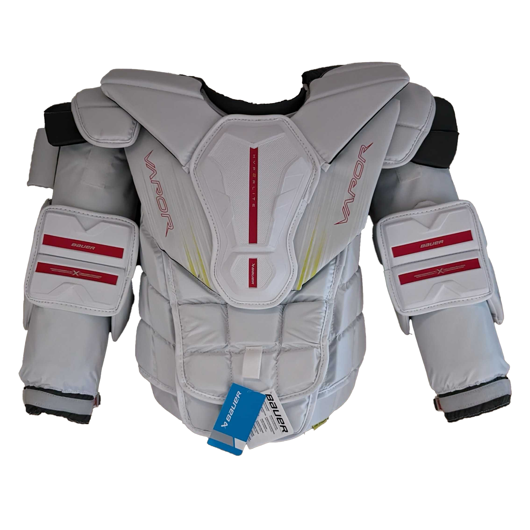 Bauer Vapor Hyperlite 2 – Nouveau plastron de gardien de but Pro Stock (blanc)